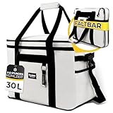 Kühltasche faltbar 30l zum Einkaufen & Picknick [grau]- Kühltasche Auto als Thermotasche & Picknicktasche Auto - Mehr Organisation mit Kühltasche Gross - Lunch Tasche & Mini Kühlbox