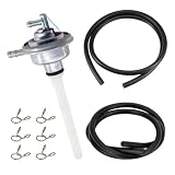 JKITNHJOT Benzinhahn Unterdruck Kraftstoffhahn Universal für Vespa LX ET2 ET4, Piaggio Zip NRG Typhoon, Gilera, Aprilia, Peugeot Speedfight 1 2, Roller 50cc, mit Filter & Benzinschlauch