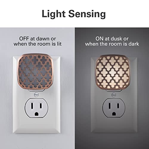 Lights by Night Decorative LED Night Light, Oil-Rubbed Bronze Moroccan Design, Plug-in, Dusk to Dawn Sensor, UL-Certified, Home Décor, Ideal for Bedroom, Bathroom, Kitchen, Hallway, 55164, 2 Pack - Image 3