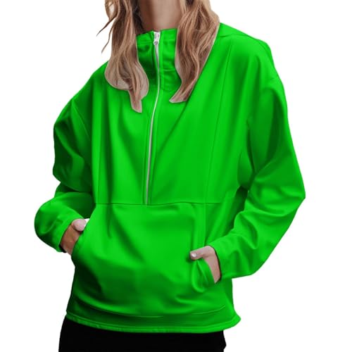 Womens Sweatshirts Uk Womens Fall Lightweight Sweatshirt Uk Half Zipper Long Sleeve Pullover Hoodies Soft Comfortable Casual Trendy Oversized Hooded W