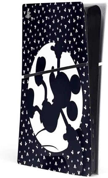 Skinit Decal Gaming Skin Compatible with PS5 Slim Digital Edition Console - Officially Licensed Disney Mickey Mouse Falling Silhouette Design