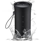 【Sonido Estéreo】Con el último diseño de cámara acústica simétrica, este altavoz portátil te ofrece un sonido envolvente de 360° para una experiencia verdaderamente inmersiva. La calidad de sonido Hi-Fi asegura el mismo efecto que un concierto en vivo, incluso a volumen completo. Se puede emparejar con otro altavoz a través para que disfrutes del sonido estéreo como en el cine, ofreciéndote una experiencia musical inigualable.