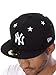 A NEW ERA Era Star Crown MLB Neyyan Blkwhi Gorra Línea York Yankees de Tenis, Hombre, Negro (Black), 7 1/4