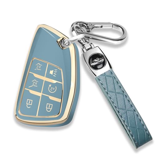 QBUC Chevy Key Fob Cover with Keychain