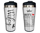 CVROY Wife Gift Ideas Tumbler - I Love You Gifts for Her - Couple Wedding Anniversary Romantic Gifts for Wife Mug - To My Wife Birthday Gifts from Husband for Mothers Day, Funny Coffee Cup 15oz 1PC