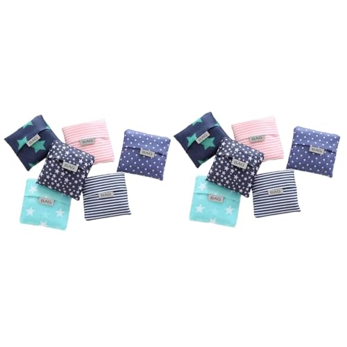 Sac réutilisable pliable Oxford : rangement épicerie 12 pièces
