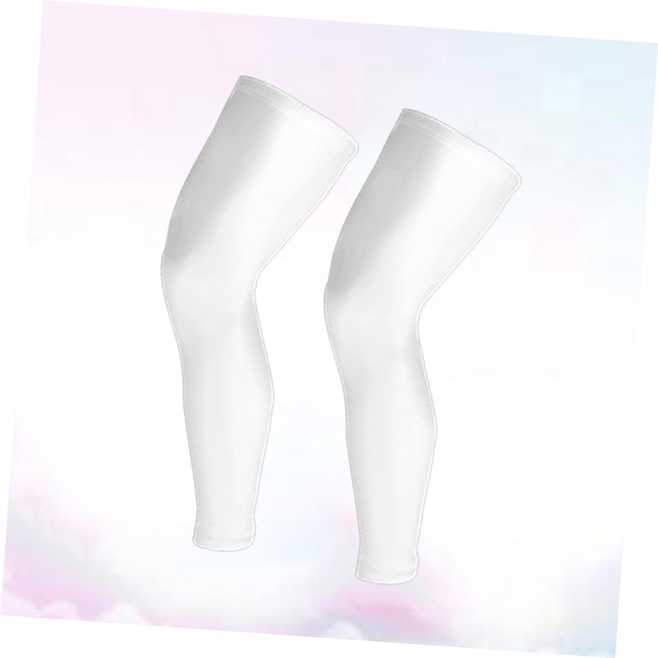 CALLARON Knee Brace Compression Socks Full Leg Sleeve for Sports Ankle Support Socks for Football Thigh High Compression White