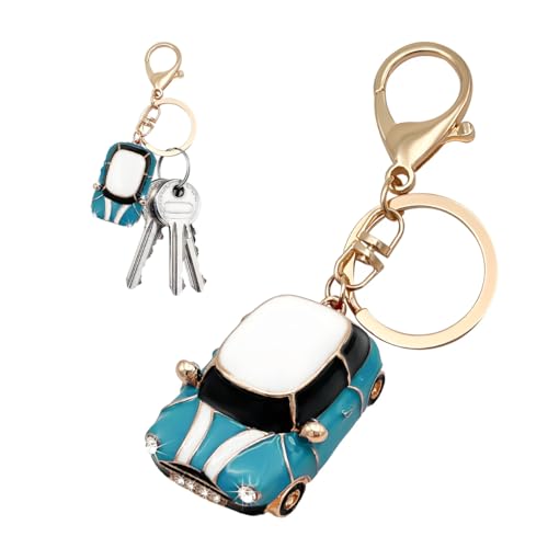 MTRPS Car Model Rhinestone Keychain, 3D Creative Detail Automotive Keychain