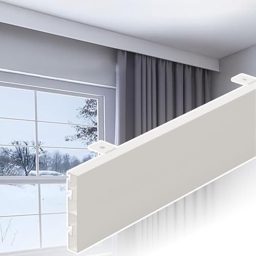 Caisson de rideau de plafond sans rail en métal blanc pour corniche déco - 2