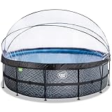 EXIT Toys Stone Pool con Cubierta Multifuncional - ø488x122cm - Piscina de...