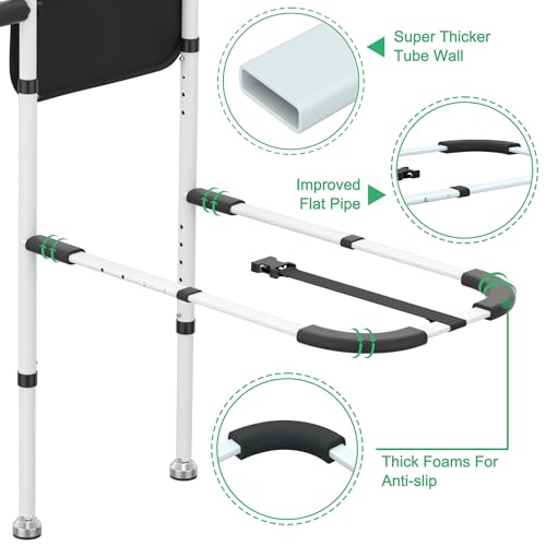 RELIANCER Trilho de segurança de cama para adultos idosos com suporte de perna e luz de movimento, b