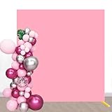 SINSSOWL 6.6 x 6.6 FT Square Backdrop Cover Pink Rectangle Arch Cover Fitted Wedding Spandex Backdrop Covers for Baby Shower Bridal Shower Birthday Party Gender Reveal Decoration