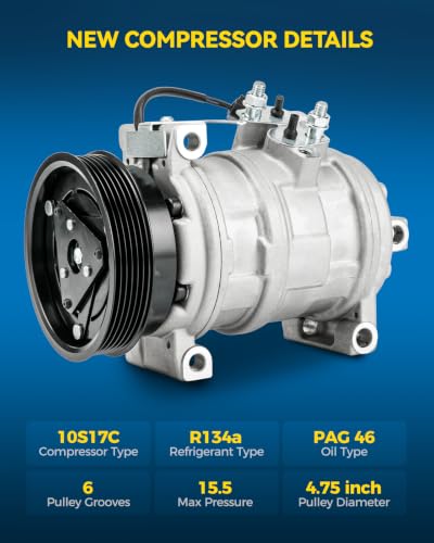 Image of PHILTOP 98346 NEW AC Compressor for Dodge Challenger 2008-2010 6.1L | for Chrysler 300 /Jeep Grand Cherokee 05-08 5.7L,Chrysler 300 05-10 6.1L,Dodge Charger 06-08 5.7L, Replaces# 2041653 2022486