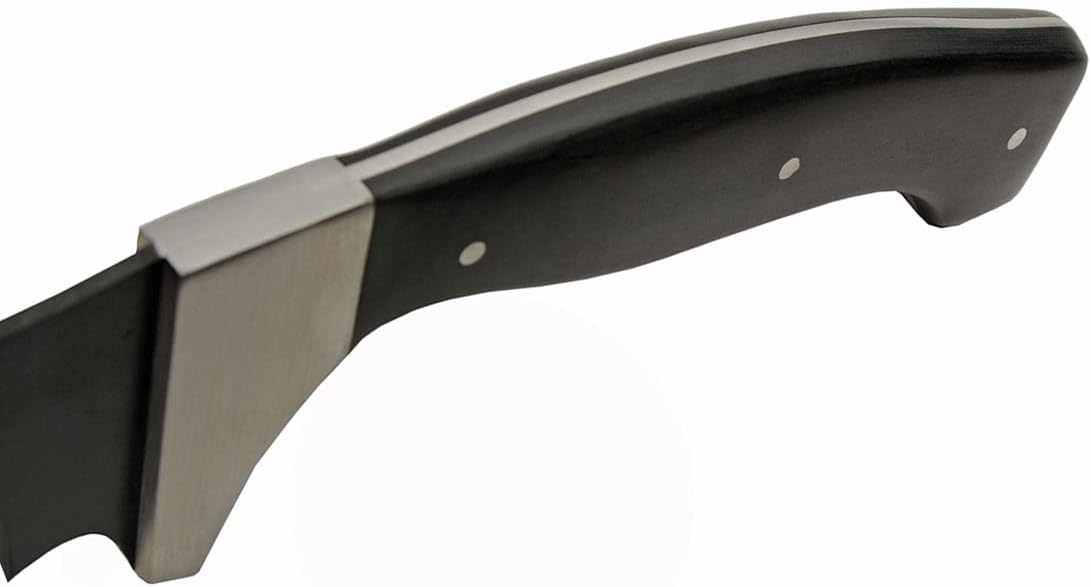 25" Black Wood Saw Back Jungle Hunting EDC Machete Stainless Steel Blade Wooden