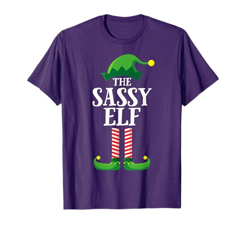 Sassy Elf Matching Family Group Christmas Party Pyjamas T-Shirt