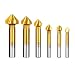 Produktbild Gobesty 90° Kegelsenker Satz, 6 tlg HSS 4241 Senker Set mit Titan Beschichtet 6,3-20,5 mm Senkbohrer für Holz und Weichem Metall