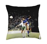 Ireland V Italy Striker Football World Championship 1990 Throw Pillow