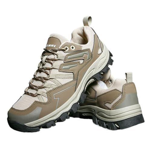 Rugged Trendy Breathable Mesh and Synthetic Non Slip Shock Absorbing Outdoor Hiking Trail Walking Thick Sole All Day Support Casual Athletic Mens Sneakers (Grown,10.5)