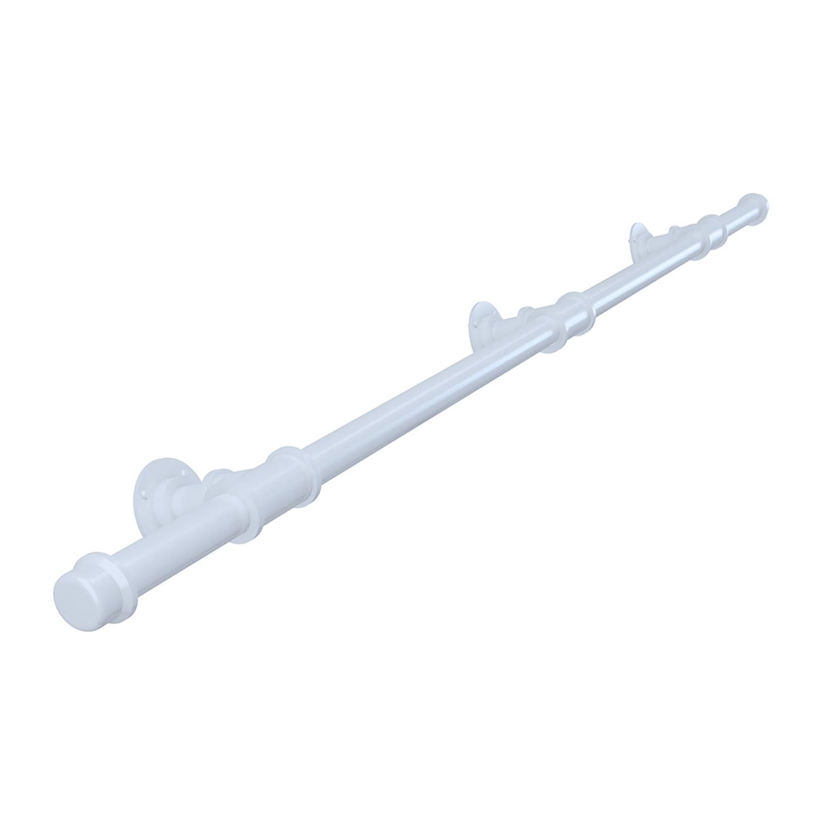Industrial Metal Stair Railing Wall Mount Handrails for Indoor Stairs Staircase Handrail Grab Bar(White,240cm)