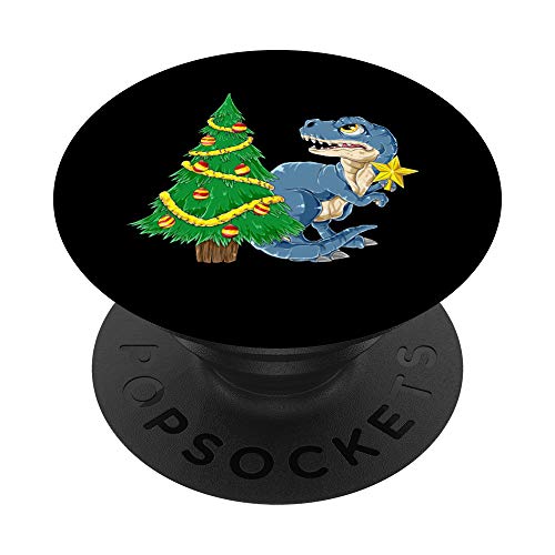 T-Rex Hates Christmas Dinosaur Pajamas Men Boy Kid Xmas Gift PopSockets Supporto e Impugnatura per Smartphone e Tablet