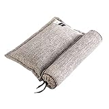 Organic Buckwheat Pillow, Buckwheat Cylinder Neck Pillow Adjustable Bolster Pillow Cervical Neck Sup