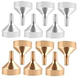 WEKADRIN 12stücke Minitrichter Aus Metall Für Flaschen Kleiner Silberner Trichter Zum Befüllen Von Parfüm Lotionen Und Flüssigkeiten Praktischer Mini-trichter Für Kosmetikflaschen Und Wasse