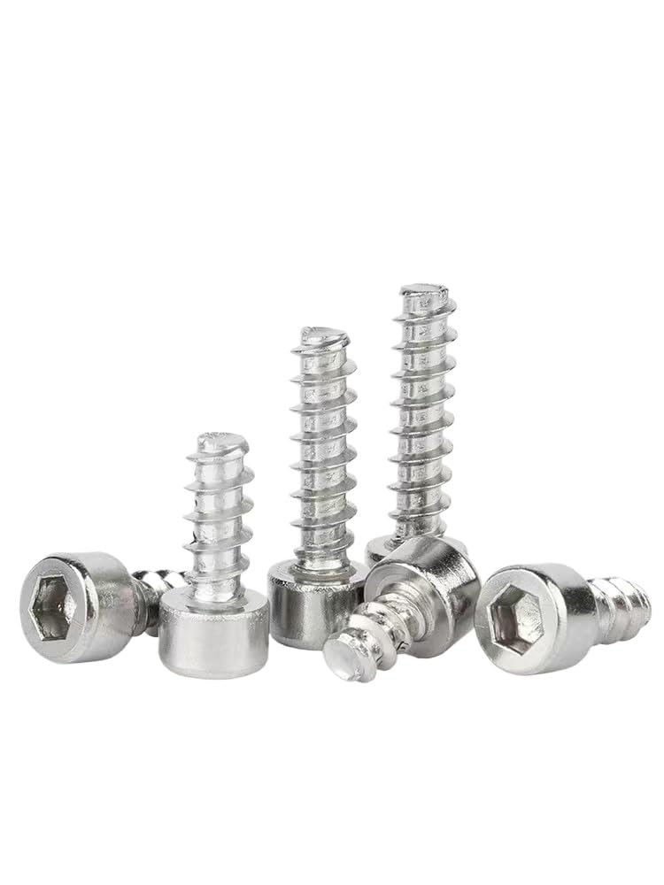 Vis à bois autotaraudeuses à tête hexagonale, acier inoxydable 304 (100,M5 x 10mm)