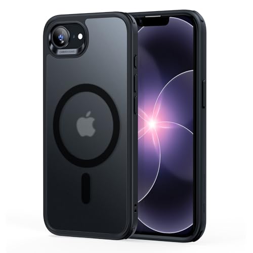 Image of ESR for iPhone 17e / iPhone 16e Case, Compatible with MagSafe, Shockproof Military-Grade Protection, TPU, Magnetic Case, Classic Hybrid Case (HaloLock), Frosted Black