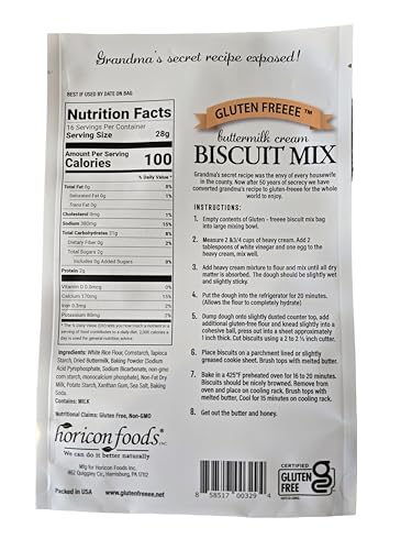 Glutenfreeee Gluten Free Buttermilk Cream Biscuit Mix, 16 Ounce - Delicious, Breakthrough Recipe, Just Like Grandma’s but No Gluten, Easy to Bake, Homemade Flavor, Non-GMO, Celiac Friendly - Thumbnail 2