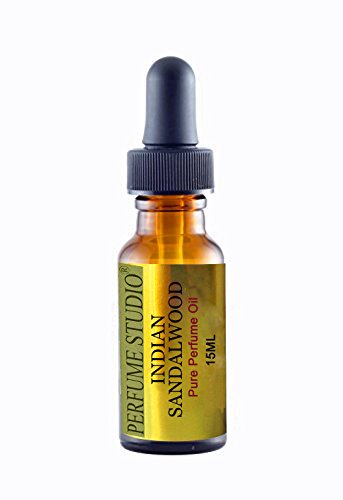 Indian Sandalwood Perfume Oil. Premium 100% Pure Indian Sandalwood Fragrance Oil, Skin Safe & Alcohol Free. Uses: Body Oil, Soap Making, Candle, Incense - 15ml/.5oz Amber Glass Dropper Bottle.