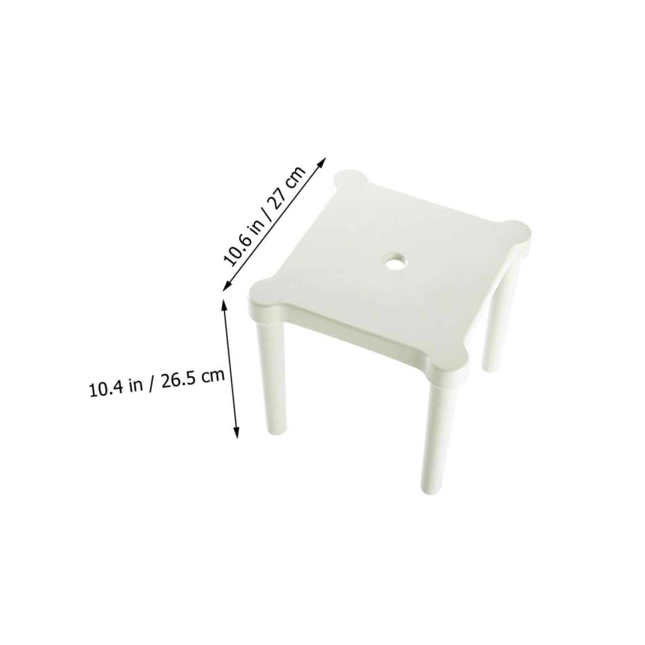 Mikinona Strong Sturdy Plastic Stool Anti-Skid Comfortable Square Seat Suitable for Indoor Outdoor Use Easy to Detach
