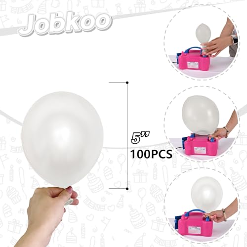 Image of Pearl White Balloons 5 Inch, 100 PCS Small Pearl Balloon Cream Clear White Latex Balloons for Arch, White Helium Mini Balloons for Women White Birthday Wedding Baby Shower Anniversary Party Decoration