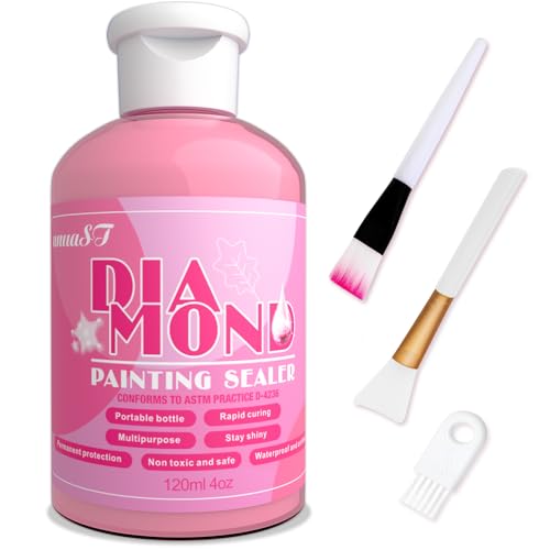 unuaST Diamond Painting Sealer Kit-4OZ. Diamond Painting Glue for Diamond Painting Sets, Diamond Art Glue is Used to Protect Diamond Paintings. Permanent Sparkle Diamond Art Sealer kit.…
