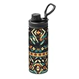 Ogniwo Nativi Americani Modelli 18oz Sport Isolato Bollitore Bottiglie D'acqua In Acciaio Inox Per La Corsa Escursionismo Ciclismo Arrampicata