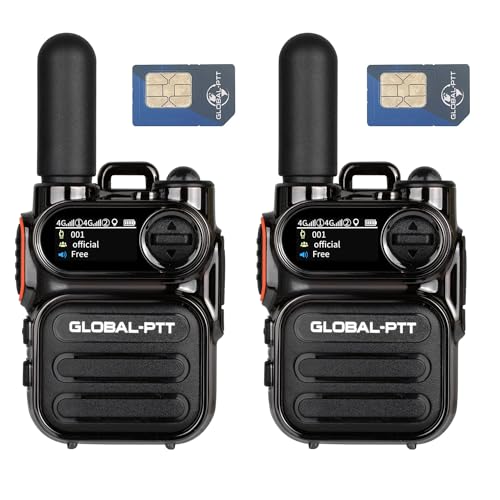 globalptt Global Walkie Talkie 2-Pack with Sim Cards 4G Connectivity