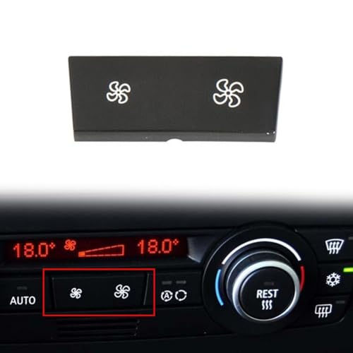 Image of AC Heater Control Panel Fan Speed Button for BMW 1 3 Series E81 E87 E90 X1, Black ABS Replacement Switch Part
