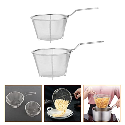 STOBOK Filtro Skimmer Aço Inoxidável Aço Inoxidável Fry Cesta Skimmer Skaghetti Ladle Comida Macarrã