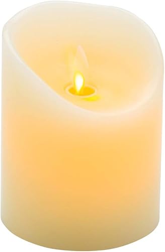 Miniatura 10 de Fire Tek - Vela de pilar sin llama de 3 x 8.7 pulgadas, 1 vela LED programable, llama bailarina, para el hogar, bodas y fiestas, vela blanca de