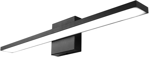Miniatura 20 de Ralbay - Barra de luz LED de tocador de baño de 40 pulgadas, 30 W, acrílico, moderna, mate, negra, regulable de 5 temperaturas de color, accesorios