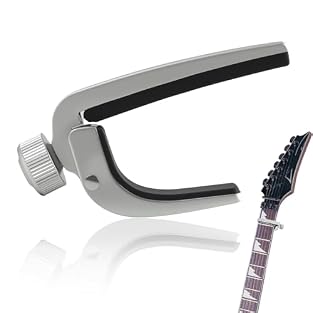 Precise Micro Tension Adjustment: Guitar capo is built with a micro tension control knob that allows accurate pressure adjustment for different neck shapes and string gauges. Helps keep every string clear and in tune while preventing buzzing. Univers...