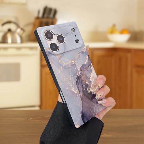 MUGCOFF Magnetic Case for iPhone 17 Pro Case Rectangle Marble Design, Compatible with Magsafe, Luxury Marble Glossy Soft Slim Protective Cute Women Girly Phone Cover for iPhone 17Pro, 6.3 inch, Grey by MUGCOFF - Used condition - Image 2