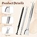 Mabor 3Pcs Piercing Grabber Tool Holder Set, Jeweler's Pick Up Sprinkle Pen Jewelry Tweezers 4 Claw Piercing Ball with Prongs Diamond Claw Precision for Tiny Objects IC Chip