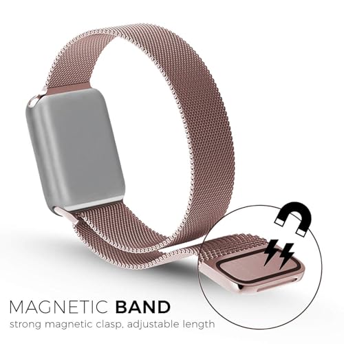 Image of GRIPP Stainless Steel Watch Strap with Strong Magnetic Clasp for 44mm /45mm /46mm /49mm, Watch Series 11 /10 /9 /8 /7 /6 /5 /4, SE 3 /2 /1, Ultra 3 /2 /1, Lightweight, Adjustable (Watch Not Included)