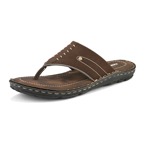 Centrino Sandal for Men | Grip Insole for Stability | slippers for man | Modern Look with Straps | Soft & Comfortable Men's Sandal | Bounce Back Anti-Skid Water Resistant Comfortable Footwear 9261-2_BROWN_10 UK