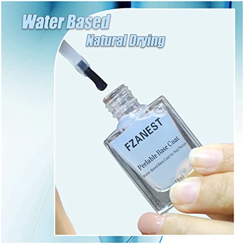 Fzanest Ready For Takeoff Peelable Base Coat,Peel Off Base Coat For Nail Polish,Water Based Non-Glue Latex Tape For Nail Art #TOP2
