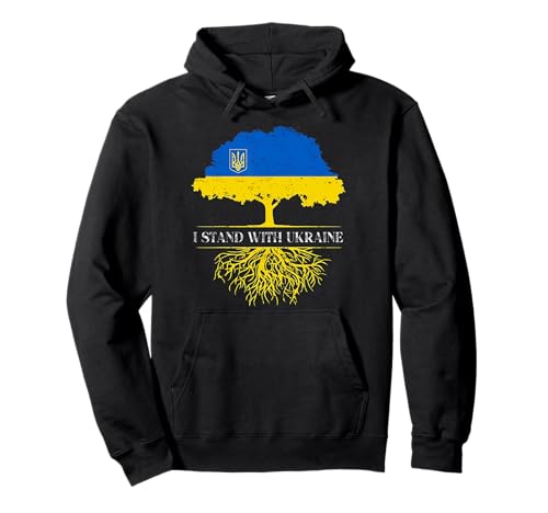 I Stand With Ukraine 2025 Maglie Bandiera Ucraina Libero Ucraina Felpa con Cappuccio
