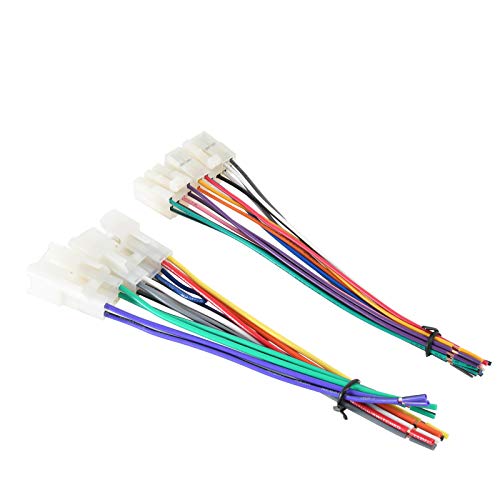 Red Wolf Stereo Harness For 1992-2019 Toyota, 2010-2019 Subaru Aftermarket Radio Wire Harness Female + Male Plug Connector Without Jbl System Add Subwoofer Amplifier #TOP5