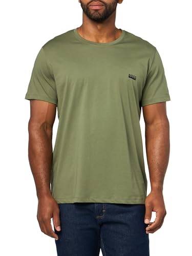 BOSS, Bold Logo 365 Cotton Stretch T-Shirt, Olive Night, S