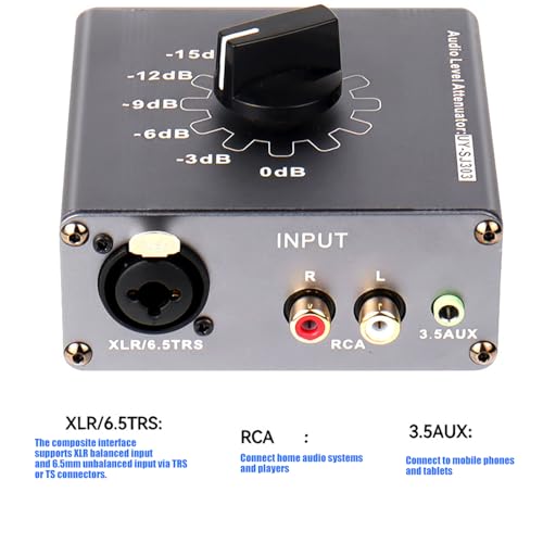 Atenuador de nivelación de sonido MultiInterface con control de volumen ajustable para aplicaciones en vivo y de estudio miniatura 6