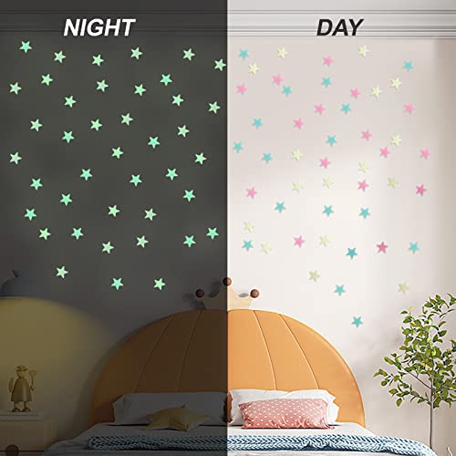 Glow In The Dark Stars For Ceiling, 500 Pcs 3D Star Stickers, Glow Stars For Kids Room Decor And Cool Room Decor #TOP6